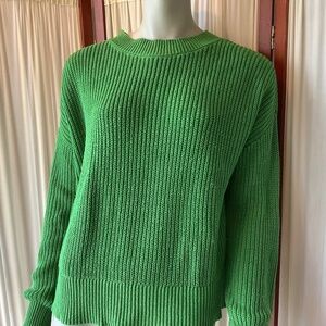Loft Outlet Womens Kelly Green Knit Sweater Size Medium